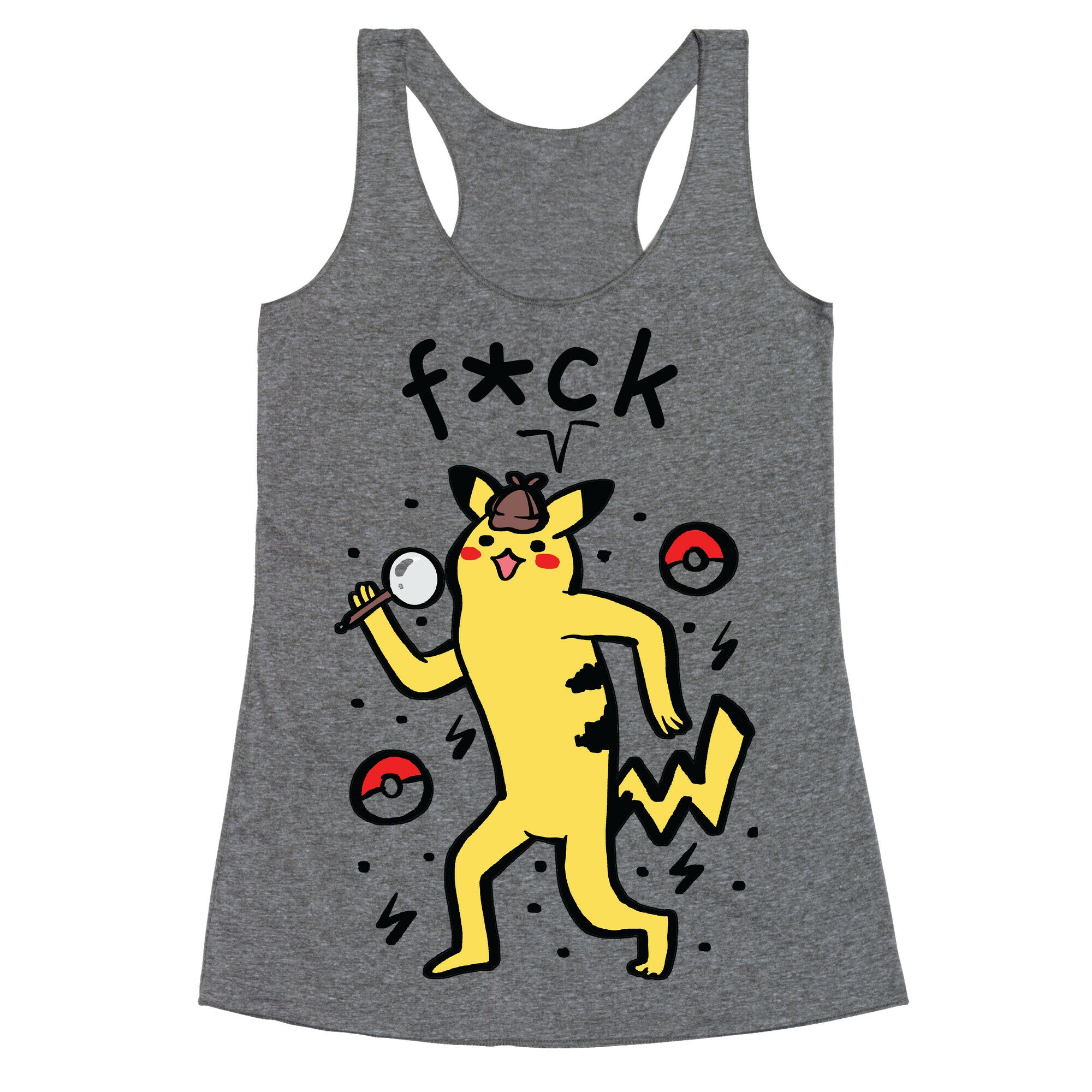 F*ck Pikachu Parody Racerback Tank